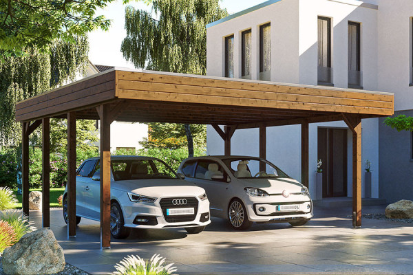 Photo n°1 of the FRIESLAND XL Self-Supporting Wood Carport
