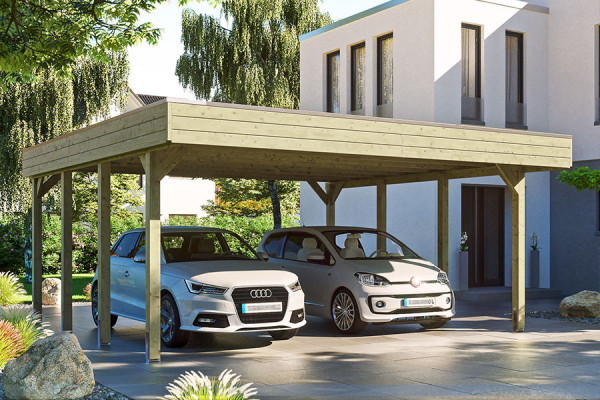 Photo n°2 of the FRIESLAND XL Self-Supporting Wood Carport