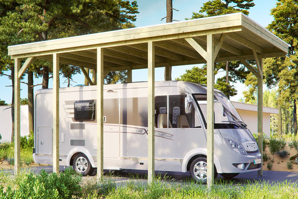 Photo n°2 of the FRIESLAND CARAVAN Self-Supporting Wood Carport