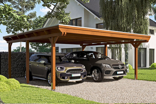 Photo n°1 of the EMSLAND XL Self-Supporting Wood Carport