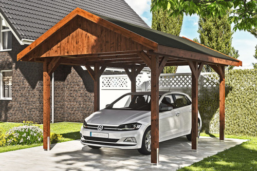 Photo #1 of the WALLGAU Freestanding Wooden Carport