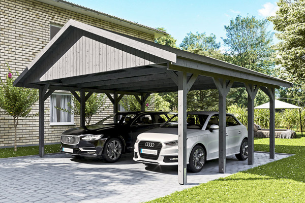 Photo no. 2 of the WALLGAU XL Freestanding Wood Carport