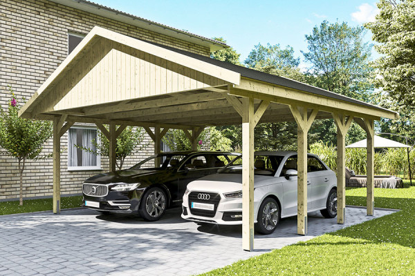 Photo #3 of the WALLGAU XL Freestanding Wooden Carport