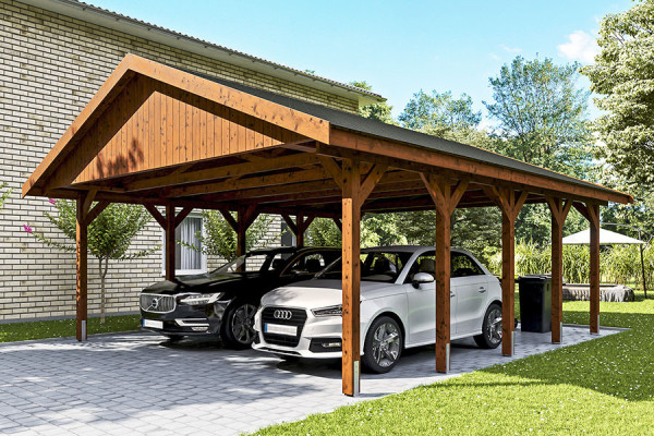 Photo #4 of the WALLGAU XL Freestanding Wooden Carport