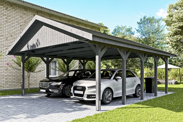 Photo #5 of the WALLGAU XL Freestanding Wooden Carport