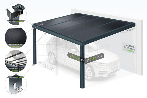 Diagram of the CLIMALUX Solar Carport