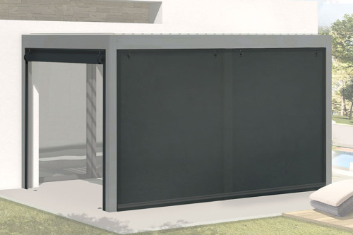 Photo n°1 of the CLOSEO Opaque Closure Cover for PergolaPhoto n°1 of the CLOSEO Opaque Closure Cover for Pergola