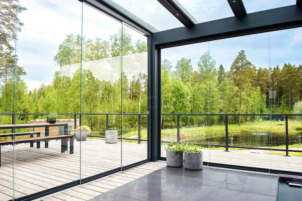 Photos n°6 des Panneaux de Verre Coulissants pour Pergola Bioclimatique