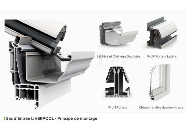 Assembly Principle of the LIVERPOOL V4 Entrance Airlock Glazing without Transom